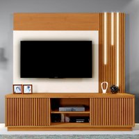 Estante para TV Até 75 Polegadas Logan 2 Portas com Led Naturalle/Off White - Mavaular