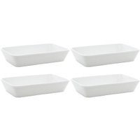 Conjunto de Travessas de Porcelana Lyor Linea 1L Brancas 4 P