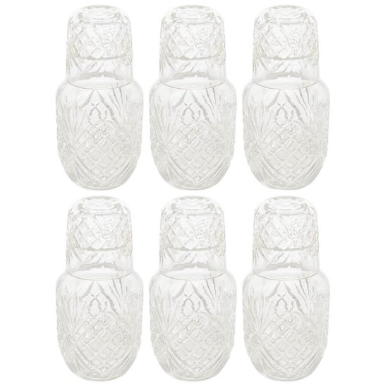 Kit 6 Moringas Garrafas de Vidro 500ml Lyor Água Suco Drinks