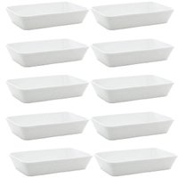 Kit 10 Travessas de Porcelana Lines para Restaurante Buffet