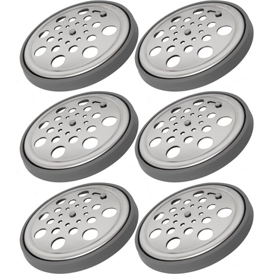 6 Grelhas Inox para Ralo Banheiro Lavanderia com Fecho 11cm Jackwal Ambiente Externo