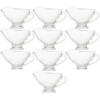 10 Molheiras de Cristal Lyor 180ml Alça Servir Azeite Molho