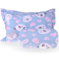 Kit Colcha Infantil Solteiro em Malha 100% Algodão Love Panda