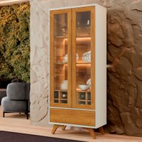 Cristaleira Reflecta 2 Portas Off White - Mavaular