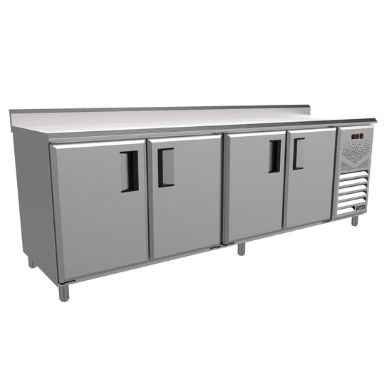 Balcão Congelados Venâncio 250cm Linha Prime Inox Tampo Liso Espelhado 127V PCCH25-42207