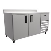 Balcão Congelados Venâncio 150cm Exterior Inox Interior Aluzinco Borda Espelhada 220V VCCH15-32886