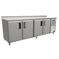 Balcão Refrigerados Venâncio 250cm Linha Prime Inox Borda Espelhada com Cuba 220V PCFRH25-39360