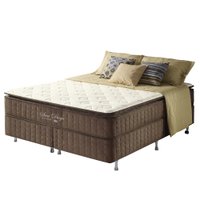 Conjunto Cama Box King Size Molas Ensacadas Pillow Top San Diego 193x203x67cm