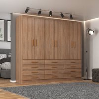 Guarda-Roupa Casal New Mônaco 6 Portas 12 Gavetas Demolição - Evidência Móveis