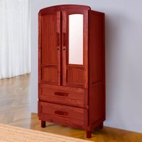 Guarda-Roupa Solteiro Bacuri 2 Portas 2 Gavetas com Espelho Mel - Rodmóveis