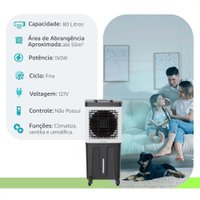 Climatizador Industrial 80 Litros 150W 127V Nacional Ventisol CLIN80PRO-01 BR/PT