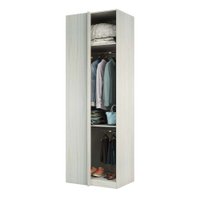 Guarda Roupa Closet Aberto Canto Reto 2 Cabideiros 80,4cm Prime Luciane Móveis Legno Crema