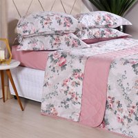 Jogo de Cama King 200 Fios 100% Algodão Premium Extra Macio Rosier