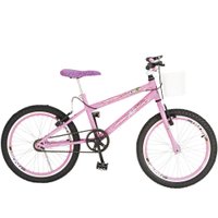 Bicicleta Colli Jully Aro 20 36 Raias Freios V-Brake Quadro Aço Carbono Azul/Rosa