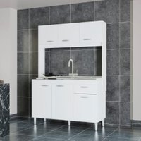 Cozinha Poquema Anete Com 6 Portas 1 Gaveta Branco