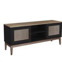 Rack Movelbento Trama 2 portas Freijo/Preto
