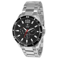 Relógio Masculino Tuguir Analógico Infinity 6116C Prata e Preto