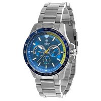 Relógio Masculino Tuguir Analógico Infinity 6116B Prata e Azul
