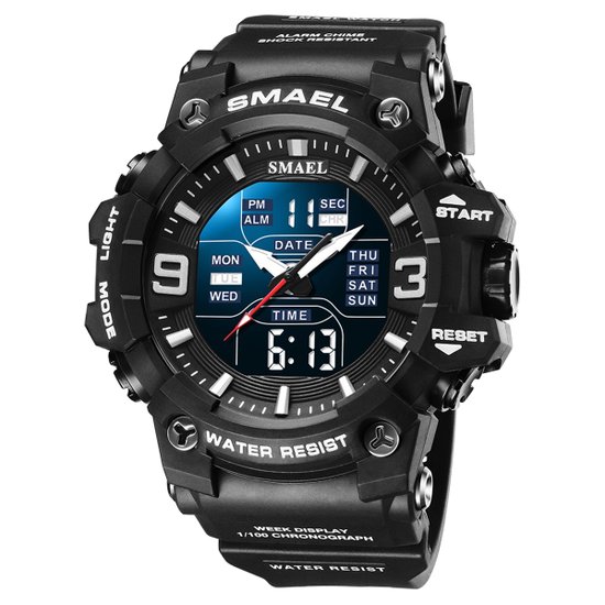 Relógio Masculino Smael AnaDigi 8049 Preto