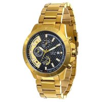 Cronógrafo Masculino Tuguir Analógico Infinity 6116F Dourado e Preto