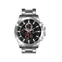 Cronógrafo Masculino Tuguir Analógico Infinity 6116E Prata e Preto