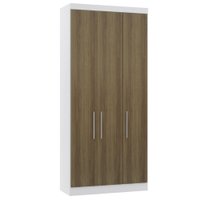 Guarda Roupa Modulado 101,50cm Com 3 Portas Alpes Luciane Móveis Branco/Avela