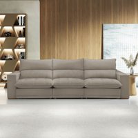 Sofá 5 Lugares Martinho Retrátil 20587 Veludo Bege Claro  - Celflex