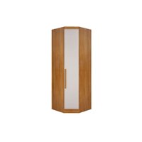 Closet de Casal Canto Oblíquo Rizon c/ 1 Porta Freijo Cumaru c/ Fendi - Novo Horizonte