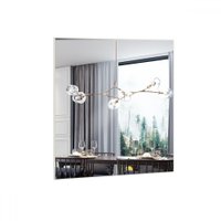Espelho Decorativo Quadrado 45 Cm 100% Mdf  Off White - Dalla Costa