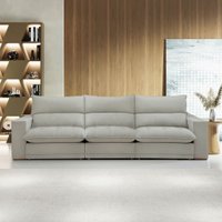 Sofá 4 Lugares Martinho Retrátil Boucle Gelo - Celflex