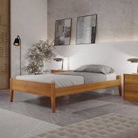 Cama Solteiro Turca Madeira Maciça Amêndoa Mel - Josandro