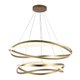 Lustre Pendente Nordecor Euni Odi 2878 Dourado Fosco Led Bivolt