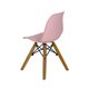 Kit Mesa Redonda Branca 60cm + 2 Cadeiras Charles Eames Eiffel Infantil Kids Rosa Claro