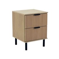 Mesa de Cabeceira Ditália 2 Gavetas DM-121 cor:riviera