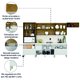 Armário De Cozinha Completa Com Balcão Art Kits Paraná 12 Portas 4 Gavetas Madeirado / Branco