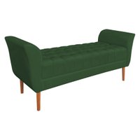 Calçadeira Recamier Casal 1,50m Londres Veludo Verde - Pallazio