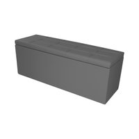 Calçadeira Recamier Baú King 1,95m Roma Corano Cinza - Pallazio