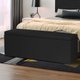 Calçadeira Recamier Baú Casal 1,40m Roma Corano Preto - Pallazio