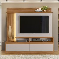 Estante Home Para TV até 65 Polegadas 183cm 2 Portas Atenas Notável Freijó/Off-White