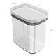 Jogo 4 Potes Herméticos com Tampa Branca Empilháveis 1,5L Porta Mantimentos Ou