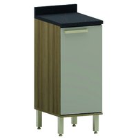 Balcão de Cozinha Com Tampo 1 Porta 0,40m Madeirado/Mocca Isis Luciane