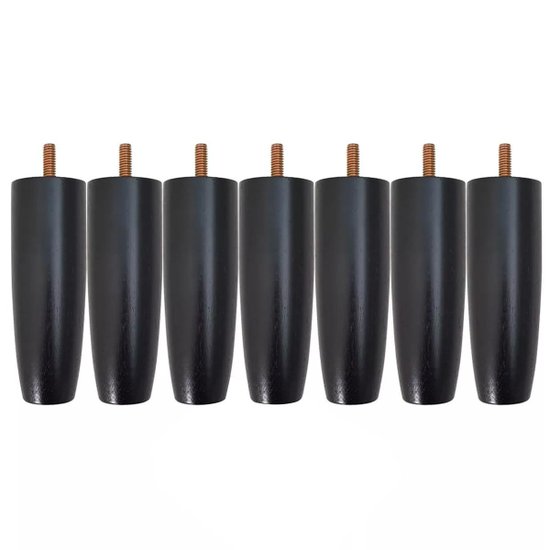 Conjunto 7 Pés Para Cama Colchão Box Baú Casal ou Solteiro 12cm