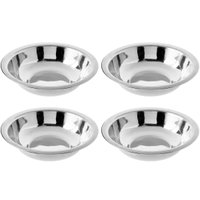 Conjunto de 4 Tigelas Inox Fundas 350ml Bowls Hercules Cumbucas Redondas 16cm