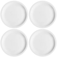 Conjunto 4 Pratos de Sobremesa em Porcelana 19cm Classe Única Iguaçu Germer Branco