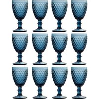 Conjunto 12 Taças para Água e Suco de Vidro 325ml Lyor Bico de Abacaxi para Eventos Casa