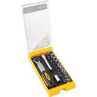 Jogo de soquetes e ponteiras com encaixe de 1/4" 40 mm a 130 mm com 25 peças VONDER