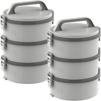 Kit 6 Marmitas Térmicas Termoprato Plástica Tekcor Soprano