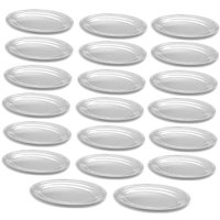 Kit 20 Travessa de Inox para Restaurante Buffet 21cm Baixelas Saladas Aperitivos