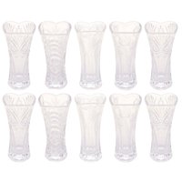 Kit 10 Jarros de Flor Vasos de Vidro Pequenos 7,5x17cm Sortidos Tulipa Lyor Decorativo