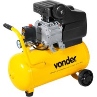 Motocompressor de Ar 80pcm 216L 127V MCV216 Vonder com Rodas de Plástico Manômetro